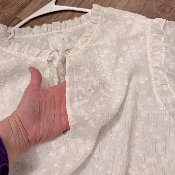 NWOT MISA Los Angeles Lilian White Lace Tiered Dress Size Large - Picture 13 of 13